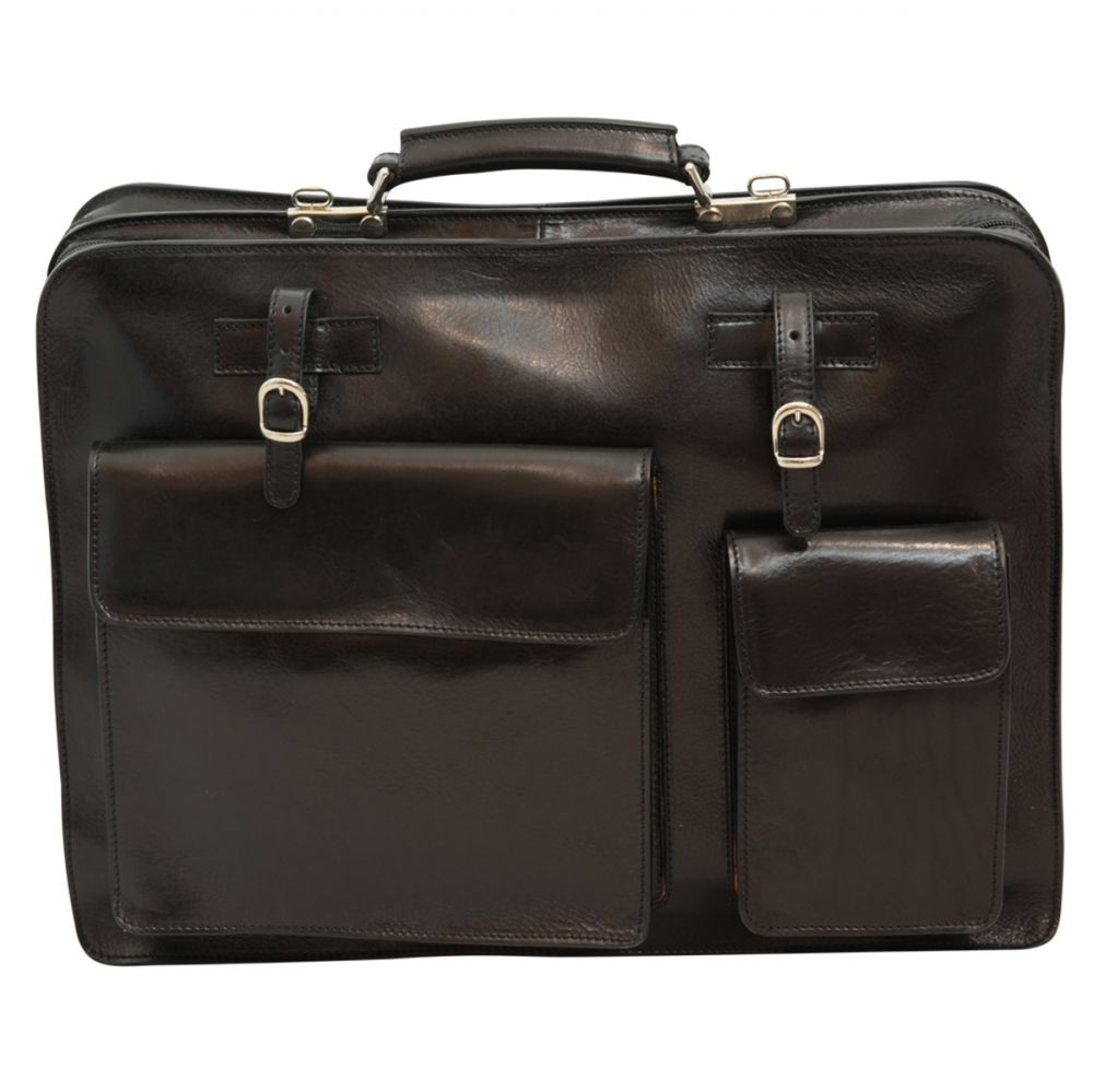 Old Angler Briefcase with front pockets Large 0064 - Bild 7