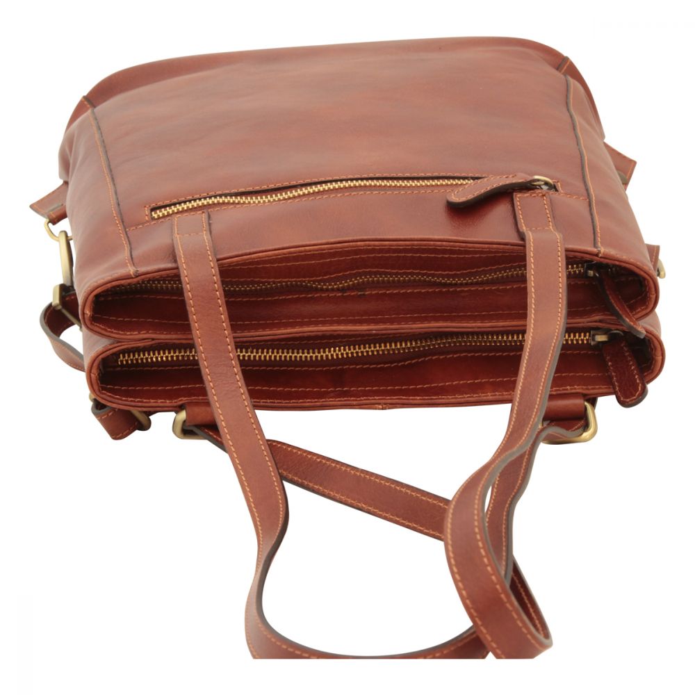 OLD ANGLER LEATHER BACKPACK / SHOULDER BAG VK-4137 - Bild 5