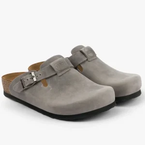 Bjørn clogs i läder för herr - crazy grå