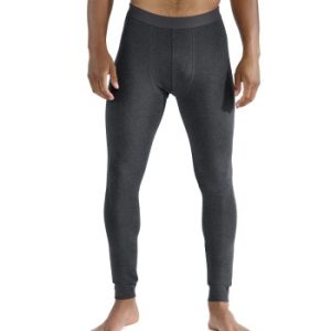 Bread and Boxers Organic Cotton Long Johns Mörkgrå ekologisk bomull Small Herr