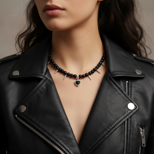Tough Love Black Pearls Halsband