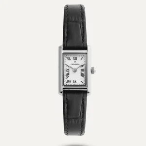Timeless Leather Petite Steel Watch